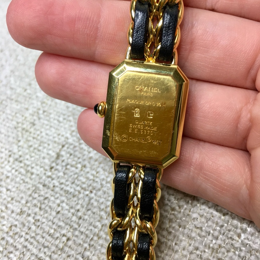 Authentic CHANEL Premiere watch gold black Large size - Picture 14 of 16